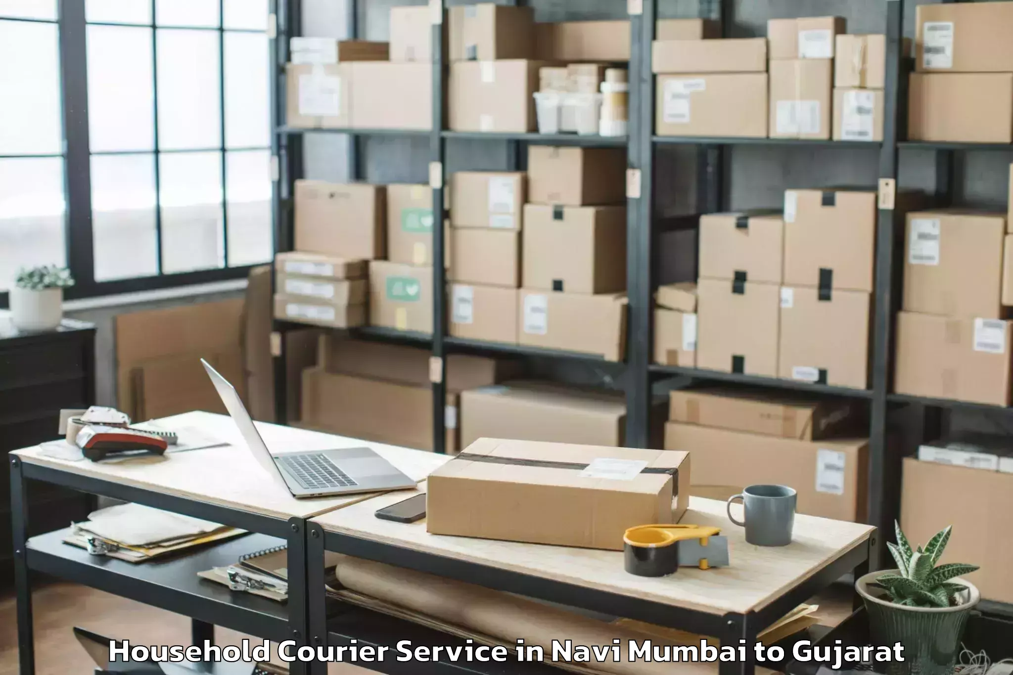 Affordable Navi Mumbai to Chotila Household Courier